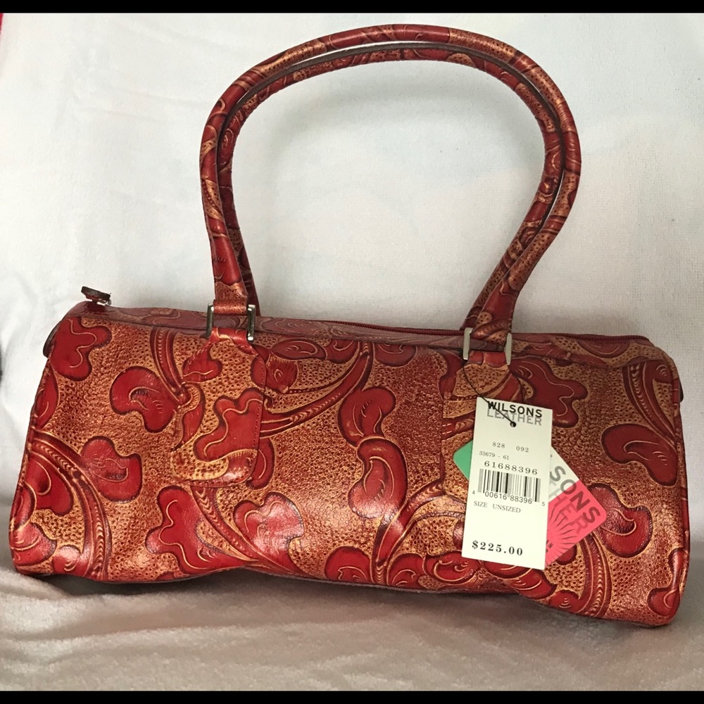 Red Retro Wilson Leather Authentic Handbag!